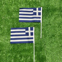 Bandera de Grecia poliéster con asta plástica para exterior