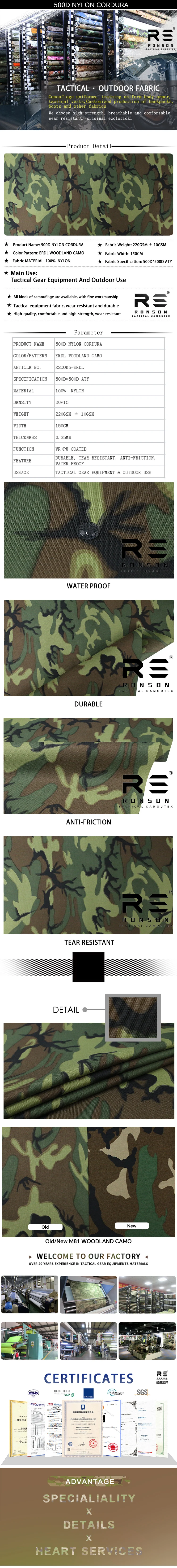 Mochila táctica camuflaje ERDL Woodland