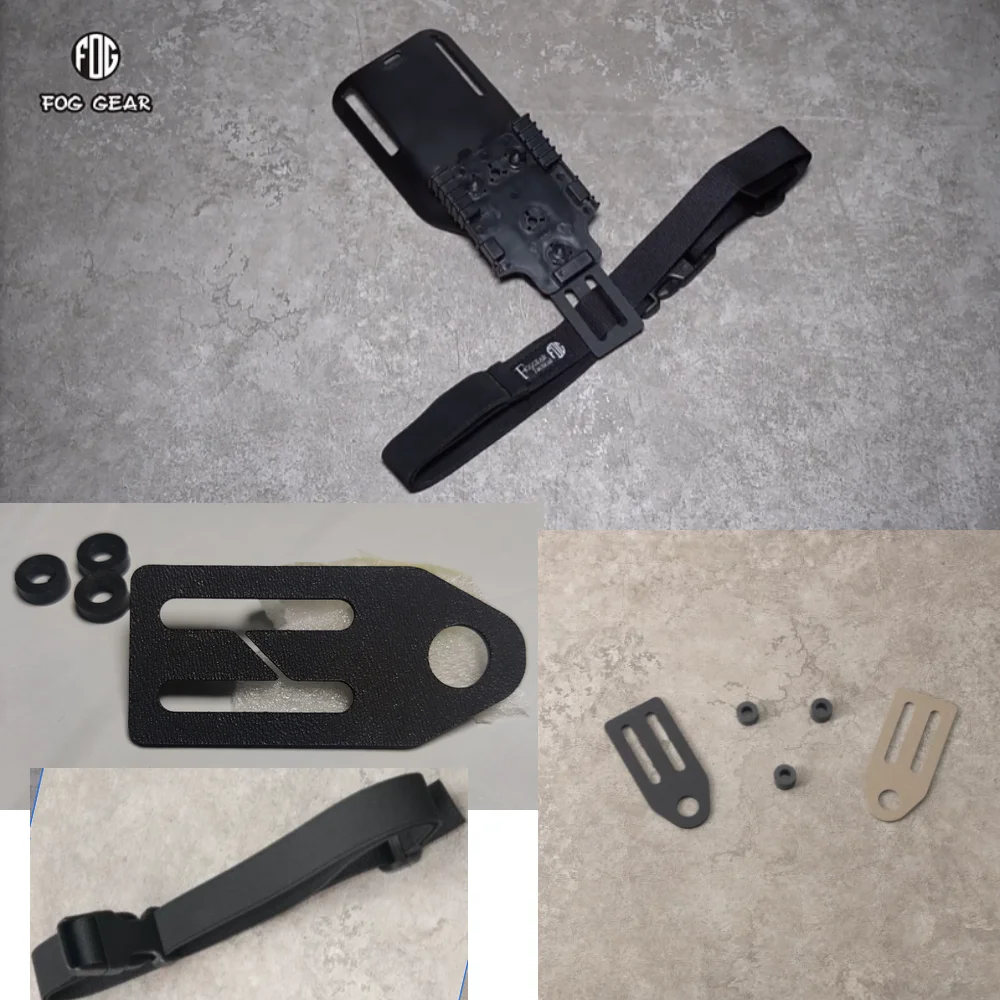 Correa táctica elástica para muslo con extensión de funda modular
