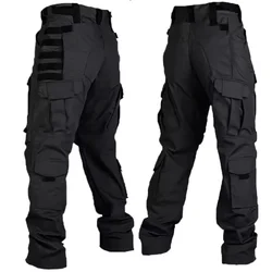 Pantalones tácticos cargo multibolsillo antiabrasión para senderismo
