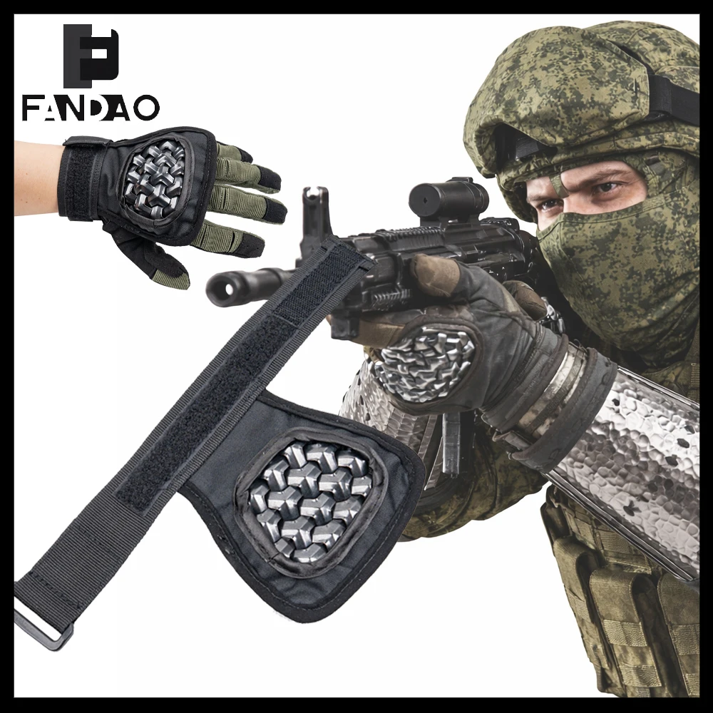 Guantes tácticos de metal reforzados para airsoft, paintball y tiro - imagen 4
