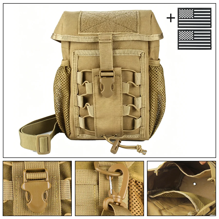 Bolsa táctica multicompartimentos para equipo outdoor con correa - imagen 3