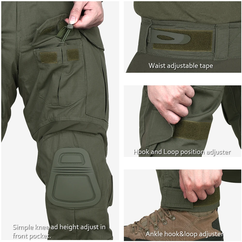 Gen3 Uniforme Combate Camuflaje Verde Táctico Resistente - imagen 3