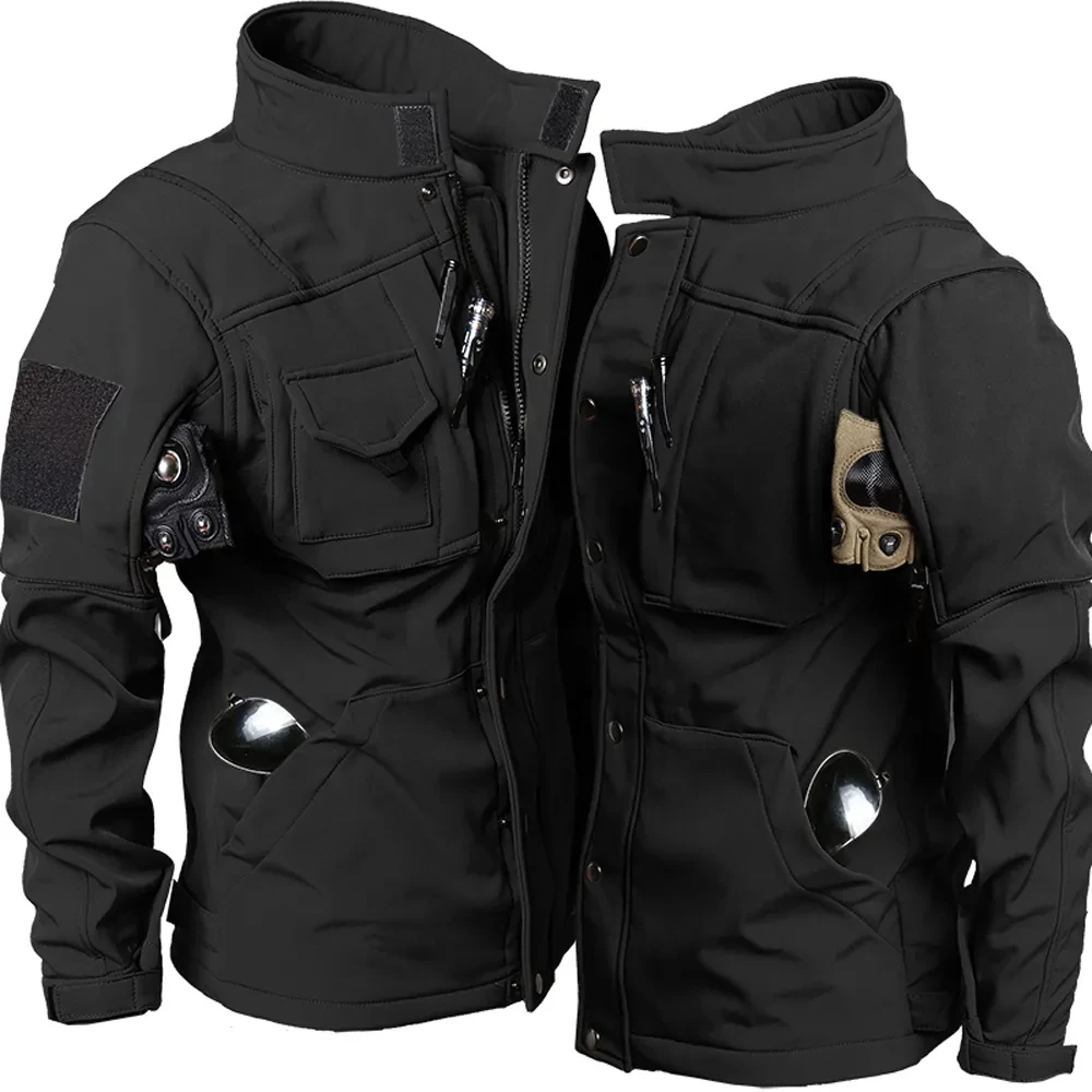 Chaqueta táctica antiviento militar con forro polar ripstop - imagen 2