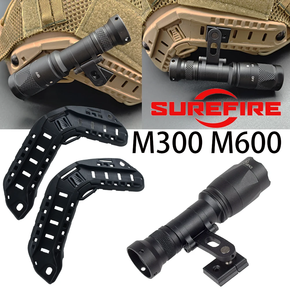 SureFire Linterna táctica para casco FAST con riel lateral y botón - imagen 2