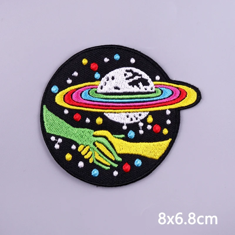 Parche alien espacial termoadhesivo para planchar, bordado táctico - imagen 5