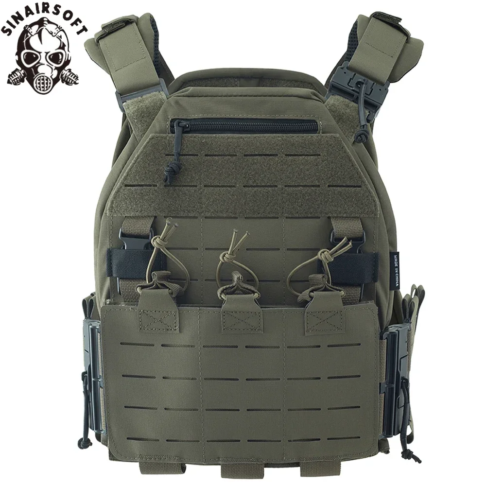 SINAIRSOFT Chaleco Táctico Portaplacas 500D MOLLE Negro, Liberación Rápida - imagen 5