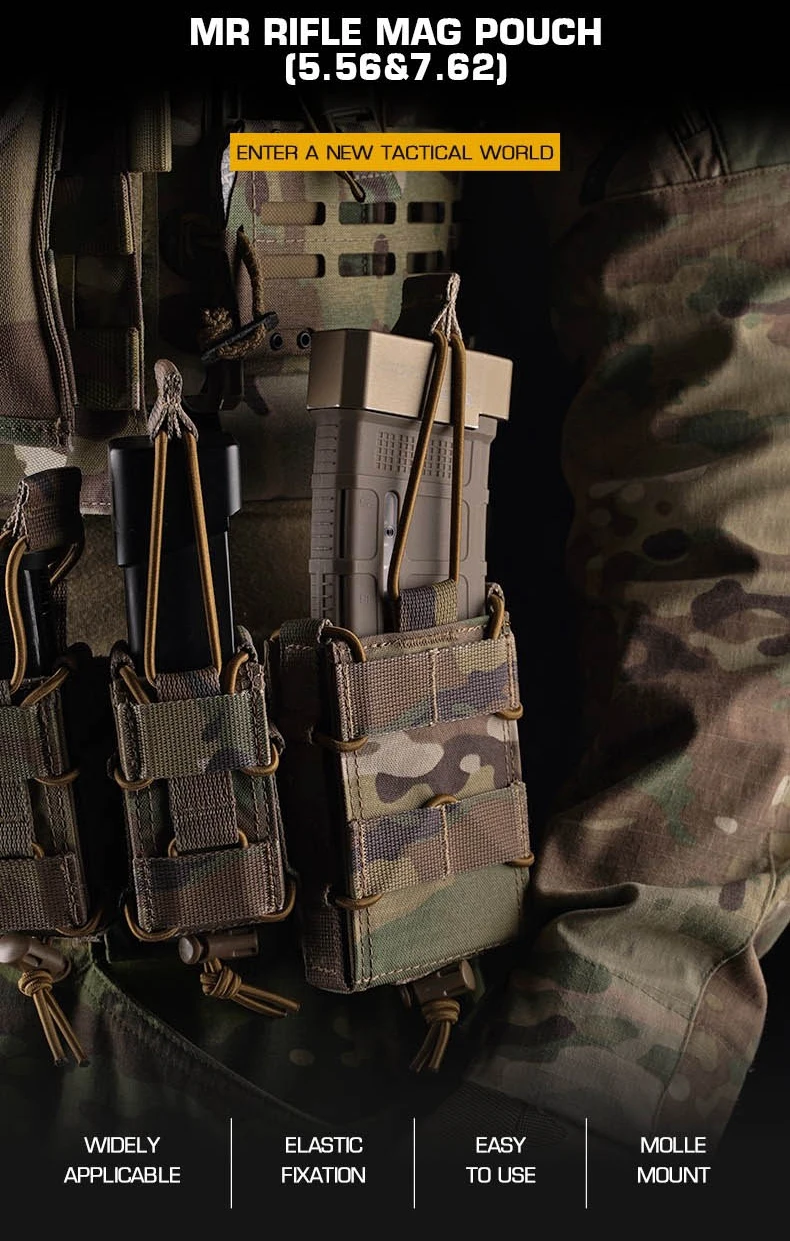 Bolsa táctica para revistas tipo funda Molle en negro