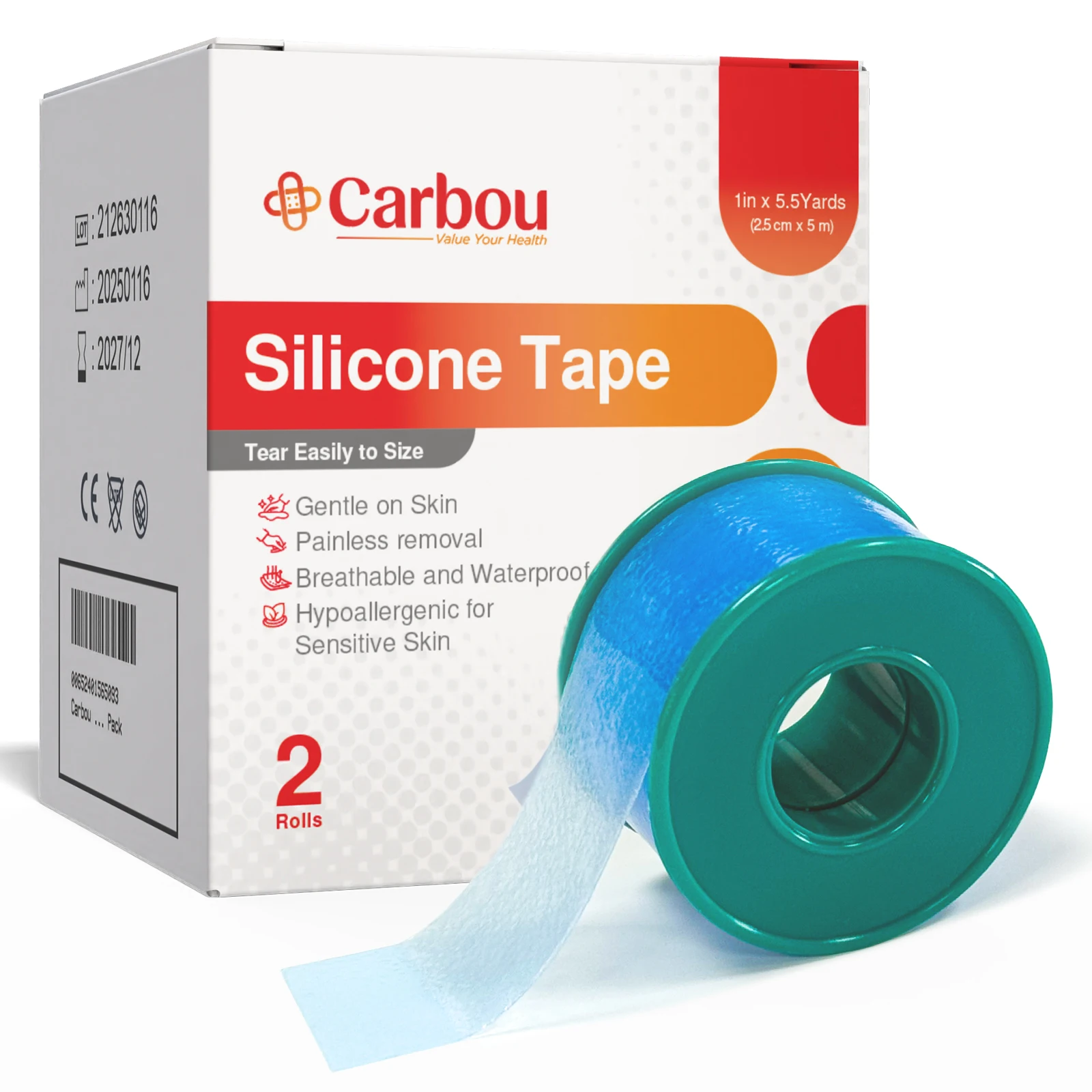 Cinta de silicona Carbou suave transpirable e impermeable para piel - imagen 5