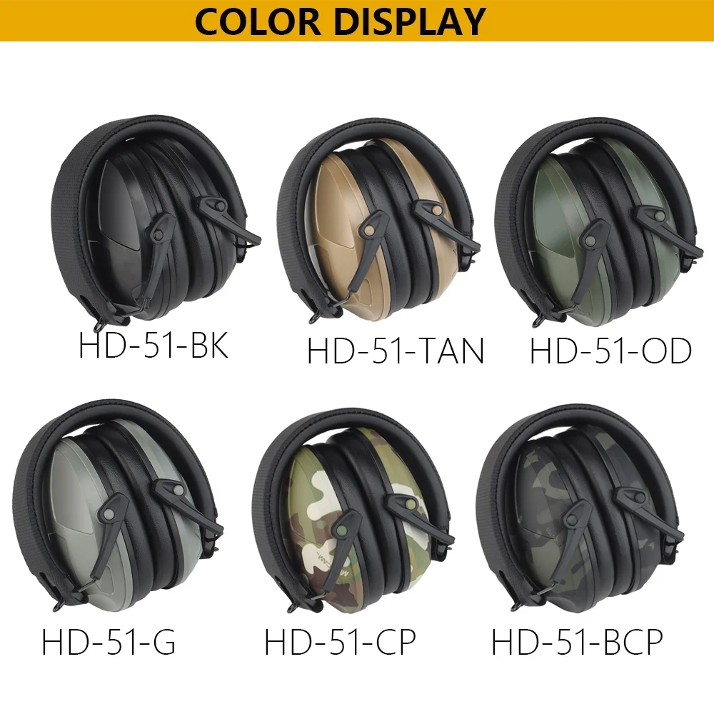 Auriculares tácticos IPSC – Protección auditiva activa plegable - imagen 2