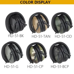 Auriculares tácticos IPSC – Protección auditiva activa plegable