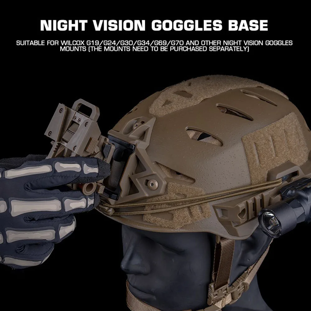 Casco táctico NVG con adaptador y fijación elástica para airsoft - imagen 4
