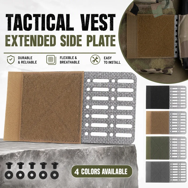 Extensor chaleco táctico con panel lateral MOLLE y velcro - imagen 4
