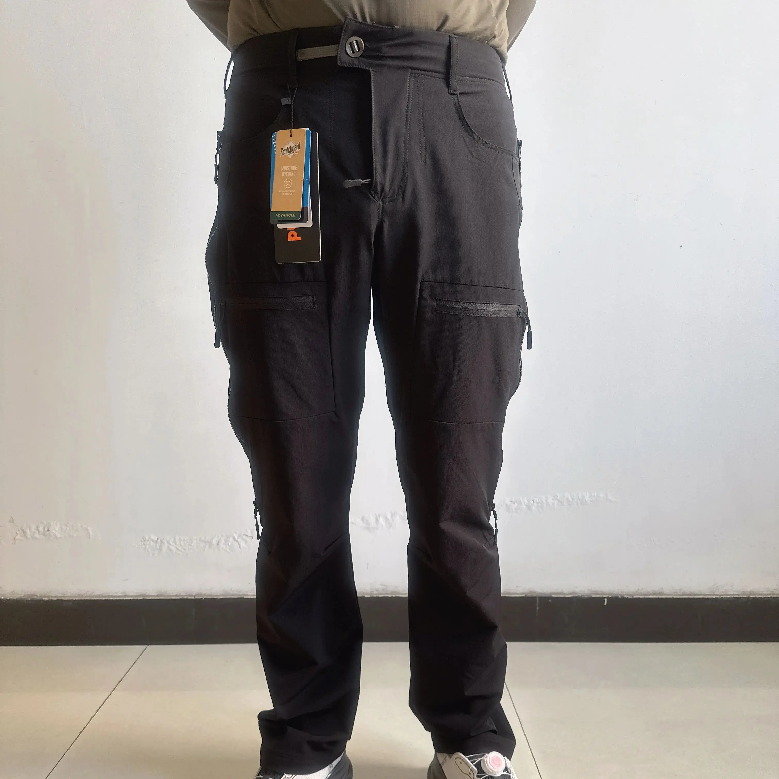 Pantalones tácticos de nailon elástico, secado rápido con cremalleras - imagen 3
