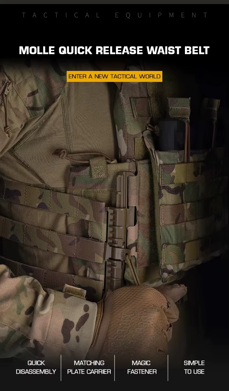 Cinturón táctico MOLLE de liberación rápida LV119