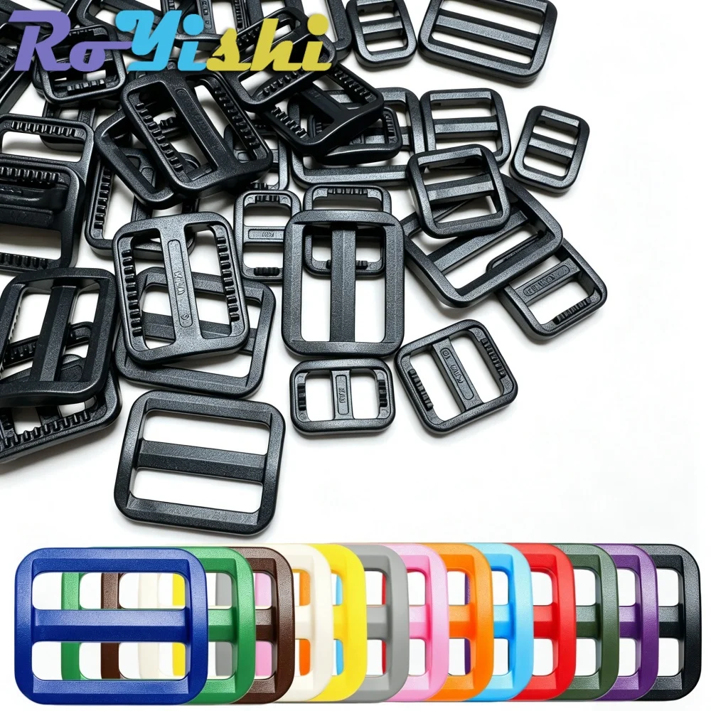 Hebillas Tri-Glide RoYishi 10-25 mm plástico para cintas, arneses y collares
