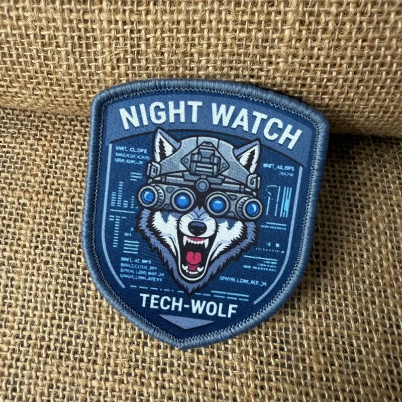 Parche táctico Night Watch Tech Wolf con visión nocturna - imagen 4