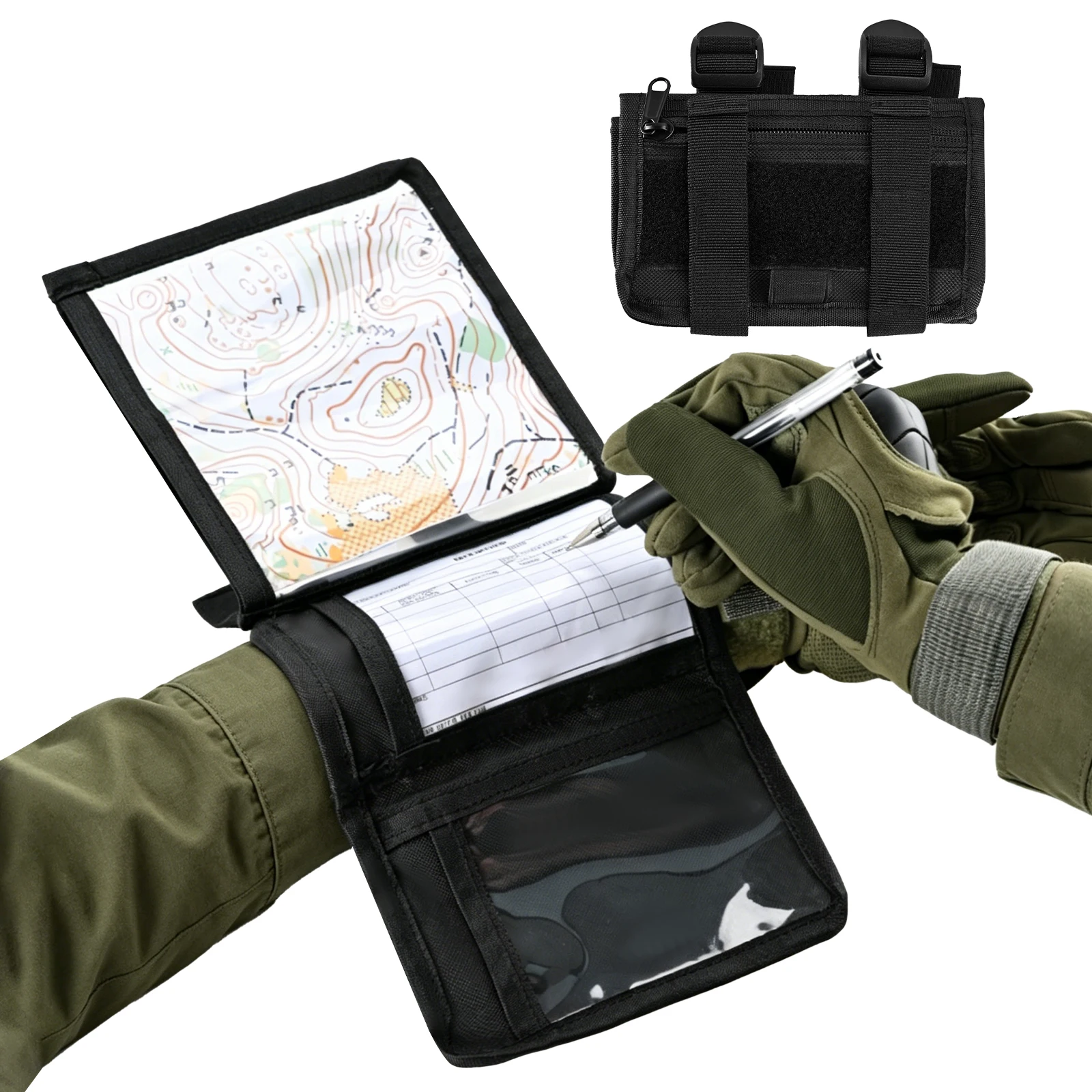 Soporte de mapa táctico brazalete transpirable ajustable tiro caza - imagen 4