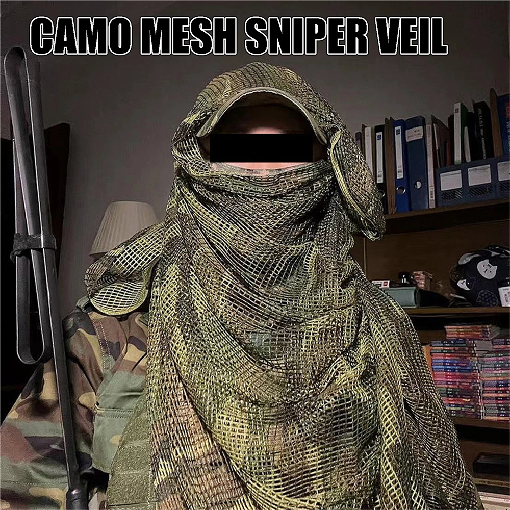 Malla táctica camuflaje para francotirador, cobertura de tiro caza - imagen 4