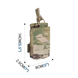 Bolsa tactica MOLLE para revistas - doble capa magnetica M4/M16/AK/AR