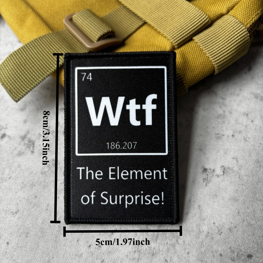 Parche táctico WTF Element of Surprise con velcro para mochila - imagen 5