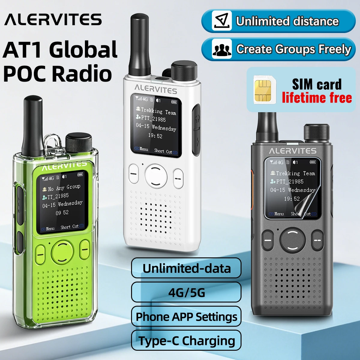Baofeng AT1 – Radio POC 4G/5G Ilimitados sin Cuota Mensual