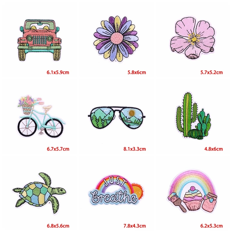 Parche termoadhesivo dibujos animados flores y letras mensaje positivo - imagen 5