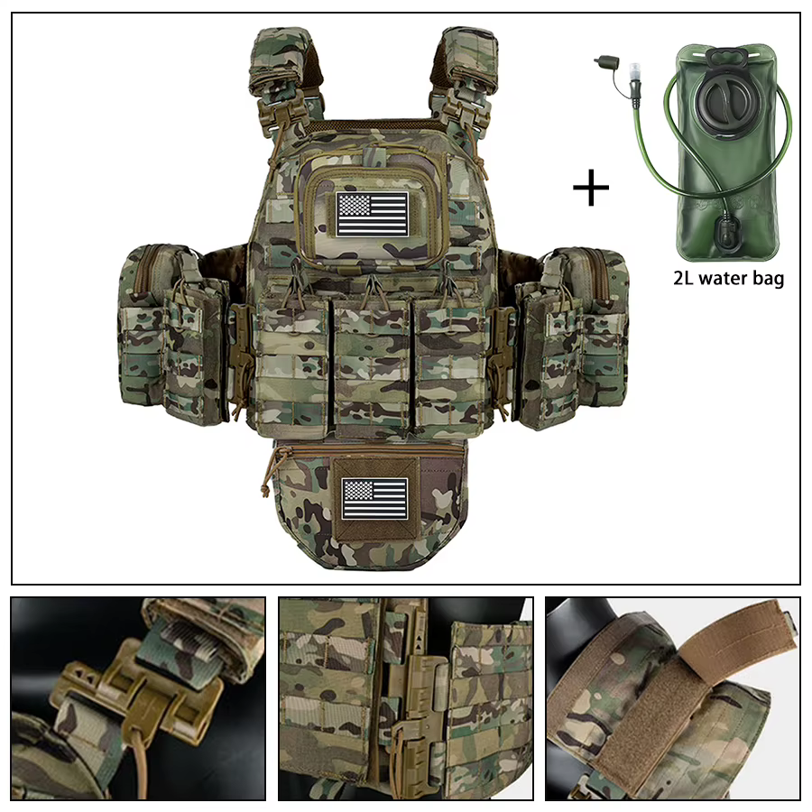 Chaleco hidratación con MOLLE y bolsa de agua desmontable - imagen 3