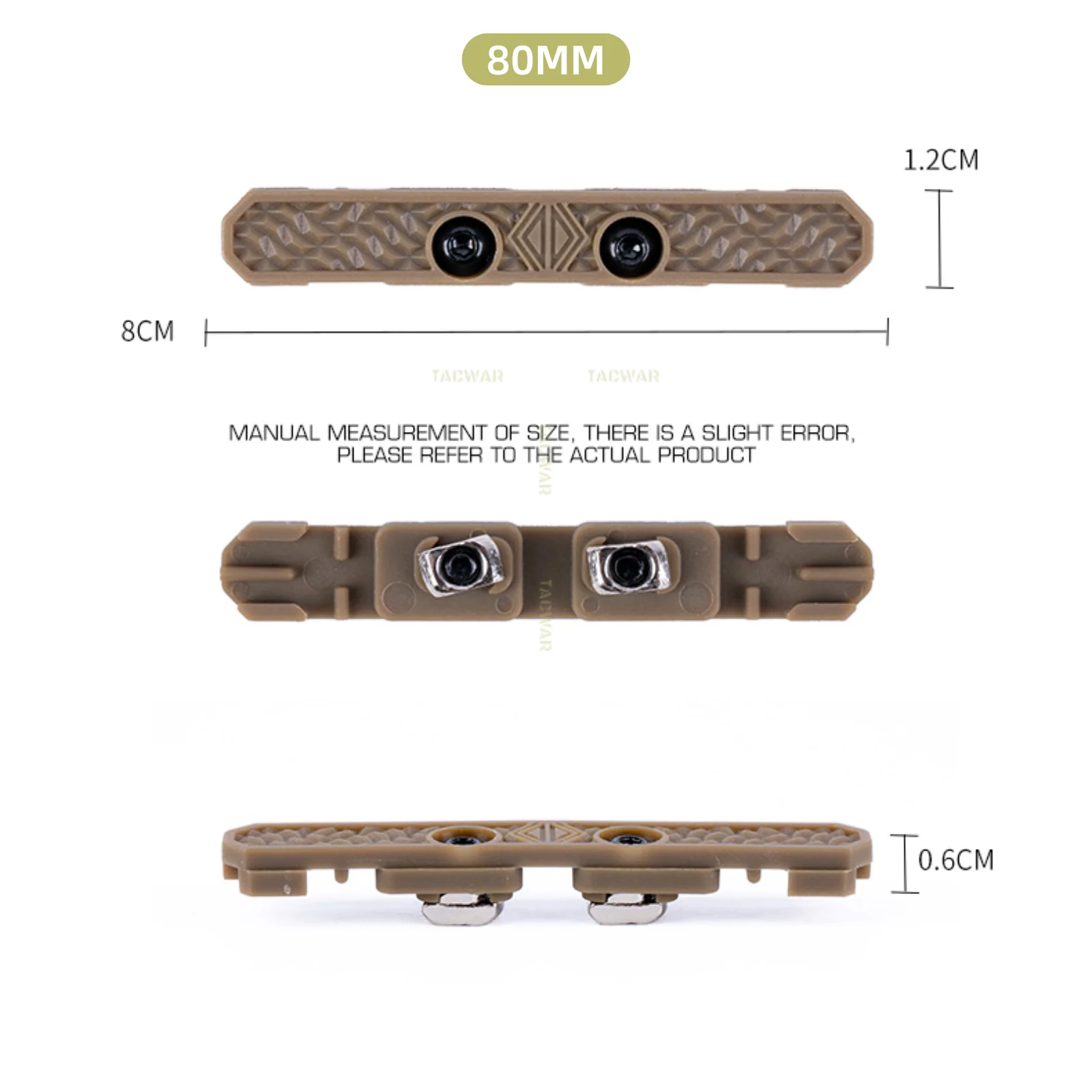 Cubiertas M-LOK de nailon para riel táctico, protección manos - imagen 5