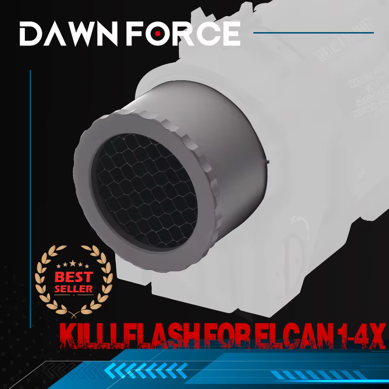Killflash antirreflejos aluminio CNC para mira Elcan - imagen 2