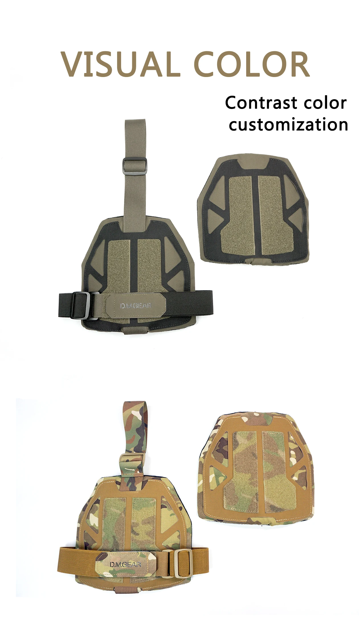 DMgear Steel Series Hombreras tácticas universales de armadura - imagen 2