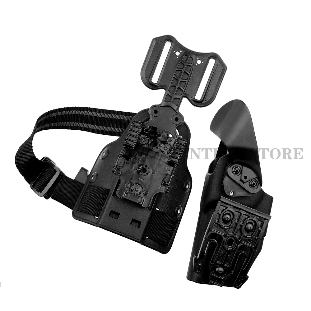 Adaptador QLS táctico para funda de pistola – Sistema bloqueo rápido muslo G17 M9 SIG - imagen 4