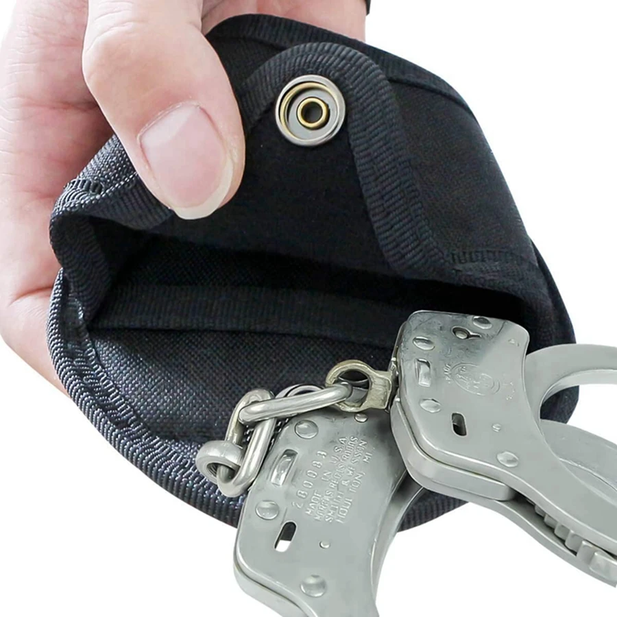 Funda táctica esposas MOLLE con solapa abierta y cadena - imagen 2