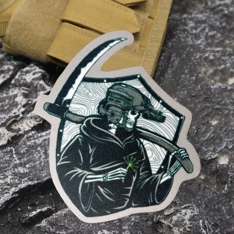 Parche táctico velcro esqueleto guerrero para chaleco MOLLE - imagen 4