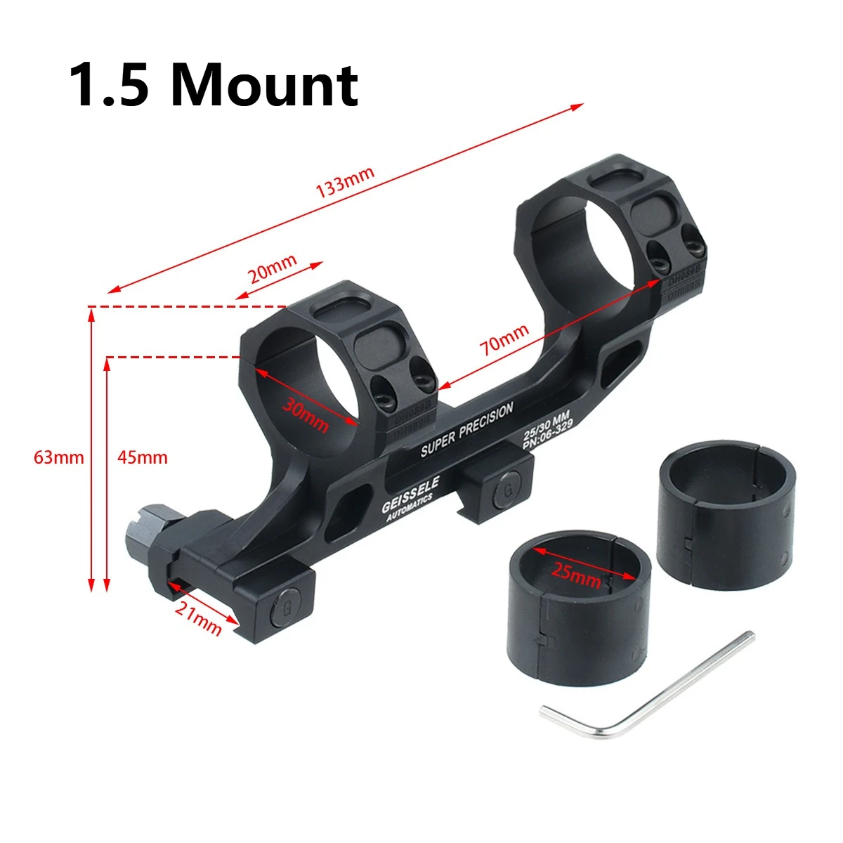 Geissele montaje anillas óptica Reptilia para Trijicon RMR/SRO - imagen 3