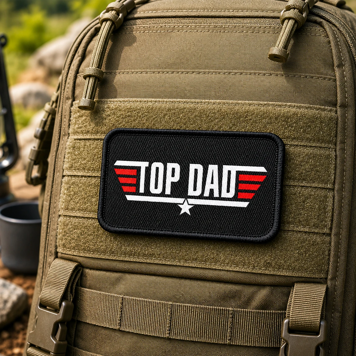 Parche bordado con velcro Mejor Papá, para mochila chaqueta y sombrero - imagen 5