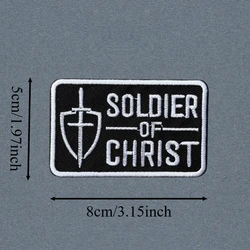 Parche bordado cruz soldados – Insignia táctica militar