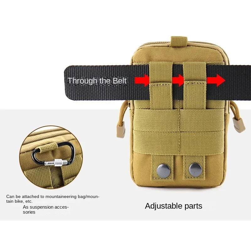 Riñonera táctica Molle impermeable camuflaje para teléfono móvil - imagen 4