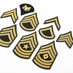 Parche bordado rango militar USA termoadhesivo para correa de hombro