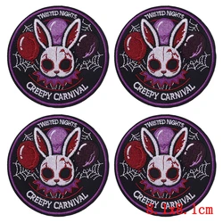 Parche bordado gótico de Halloween termoadhesivo – Calavera y calabaza