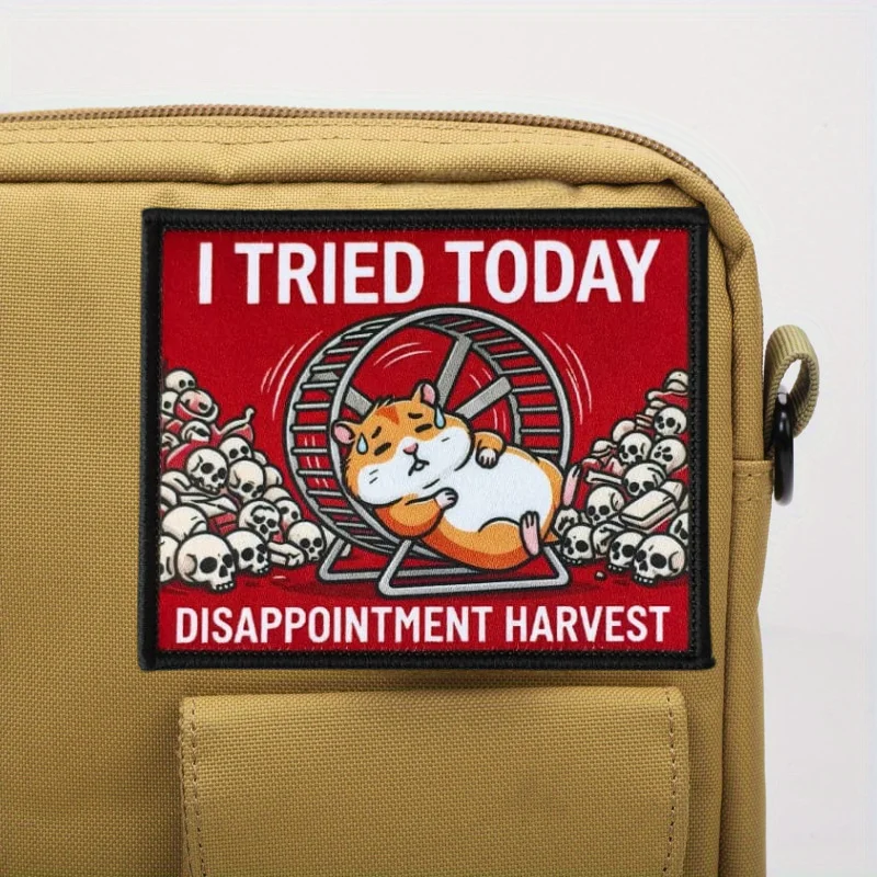 Parche hamster con velcro para ropa, mochila y brazalete - imagen 2