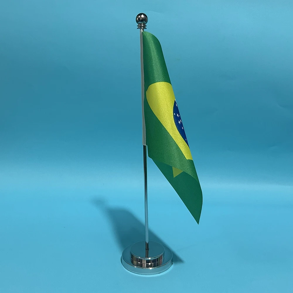 Bandera de Brasil de sobremesa en poliéster para escritorio