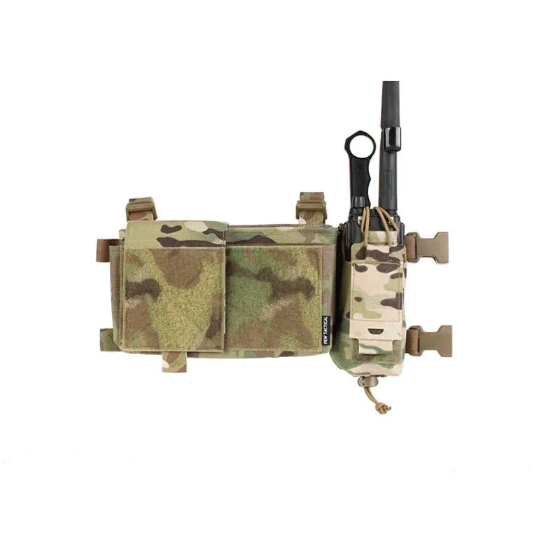 Plataforma MOLLE táctica para montaje en pecho con soporte cuchillos