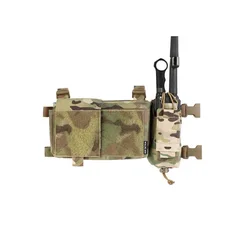 Plataforma MOLLE táctica para montaje en pecho con soporte cuchillos