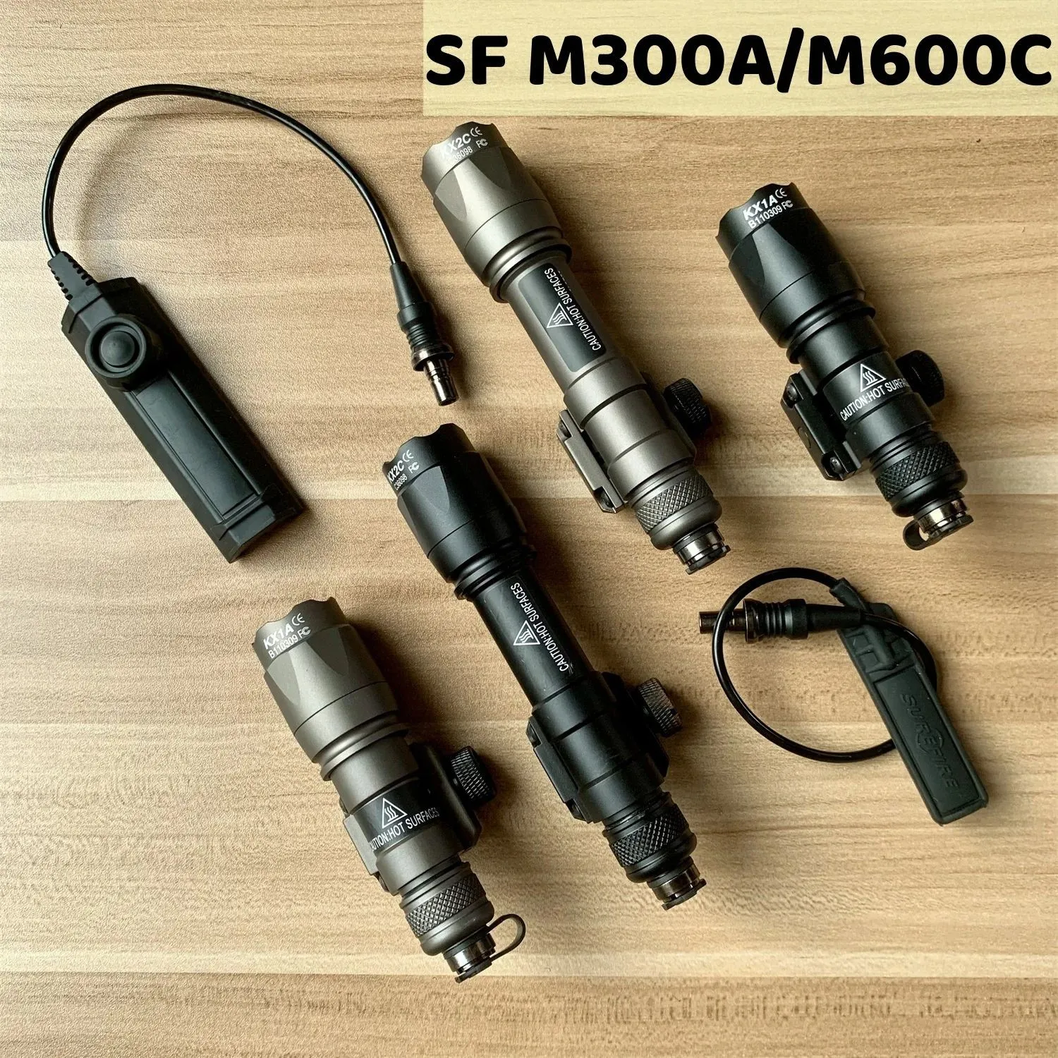 Linterna táctica Suref M600 para rifle caza, LED doble función - imagen 4