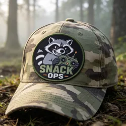 Parche moral SNACK OPS RACCOON – Insignia táctica para mochila y chaqueta
