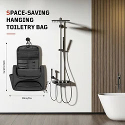 Bolsa de aseo impermeable para caza, con gancho y gran capacidad