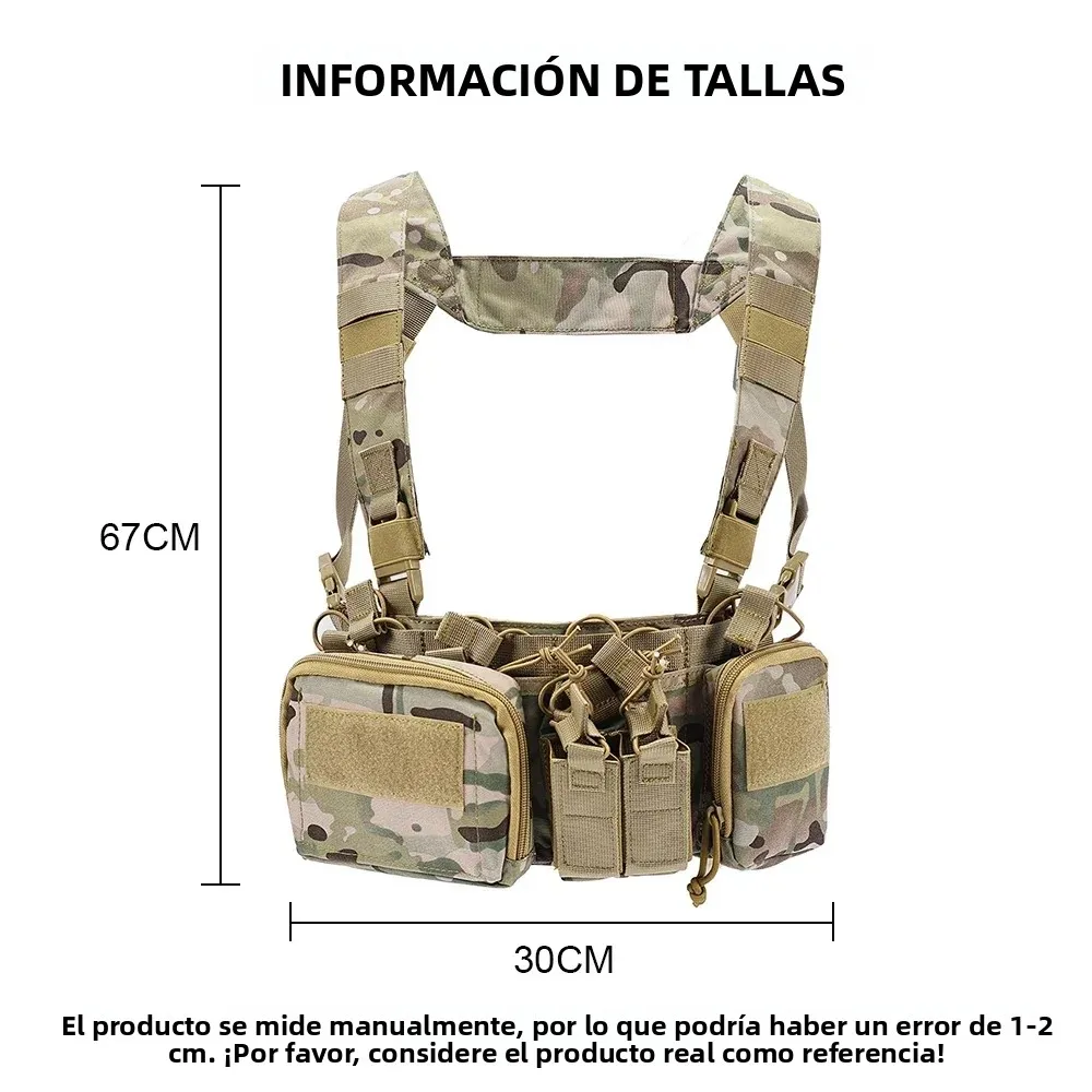 SINAIRSOFT Chaleco Táctico MOLLE nailon con bolsillos para cargadores - imagen 3