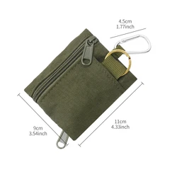 Pouch táctico EDC de nylon para llaves, monedero y tarjetas