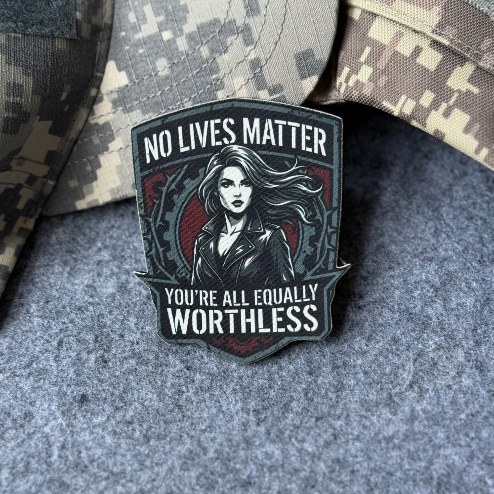 Parche táctico militar No Lives Matter impreso con velcro para ropa - imagen 2